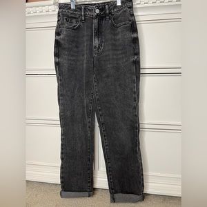 Pacsun black rolled jeans